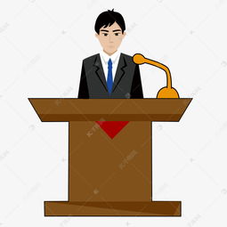 卡通商务风演讲职业男性素材图片免费下载 千库网