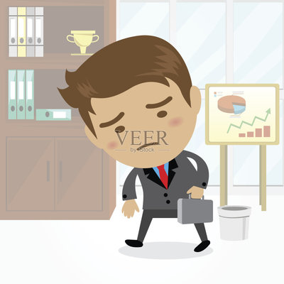 男商人,矢量,办公室,背景聚焦,动画片