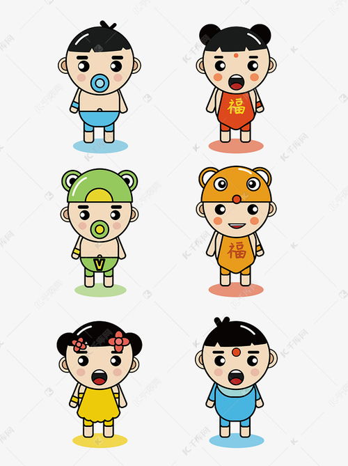 婴儿人物卡通可爱可商用元素素材图片免费下载 千库网
