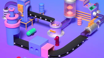 c4d创意甜甜圈加工小工厂动画