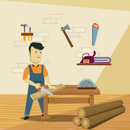 木工卡通插画矢量图免费下载 ai格式 编号26412859 千图网