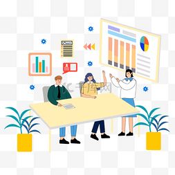 卡通商务人物对话图片素材推荐——千库网免费资源指南